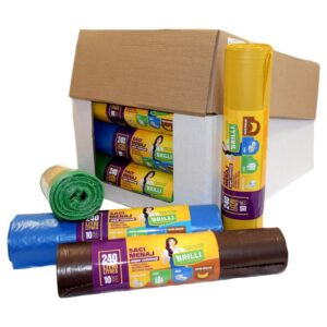 Display Saci menajeri colectare selectiva Brilli 240l 10buc/set, 18set/Display, Mixt Color