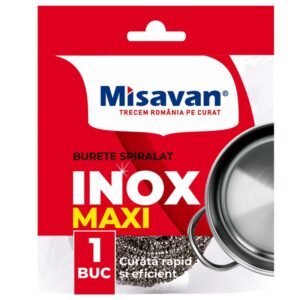 Burete inox spiralat pentru vase Misavan, maxi, 1 buc/ set