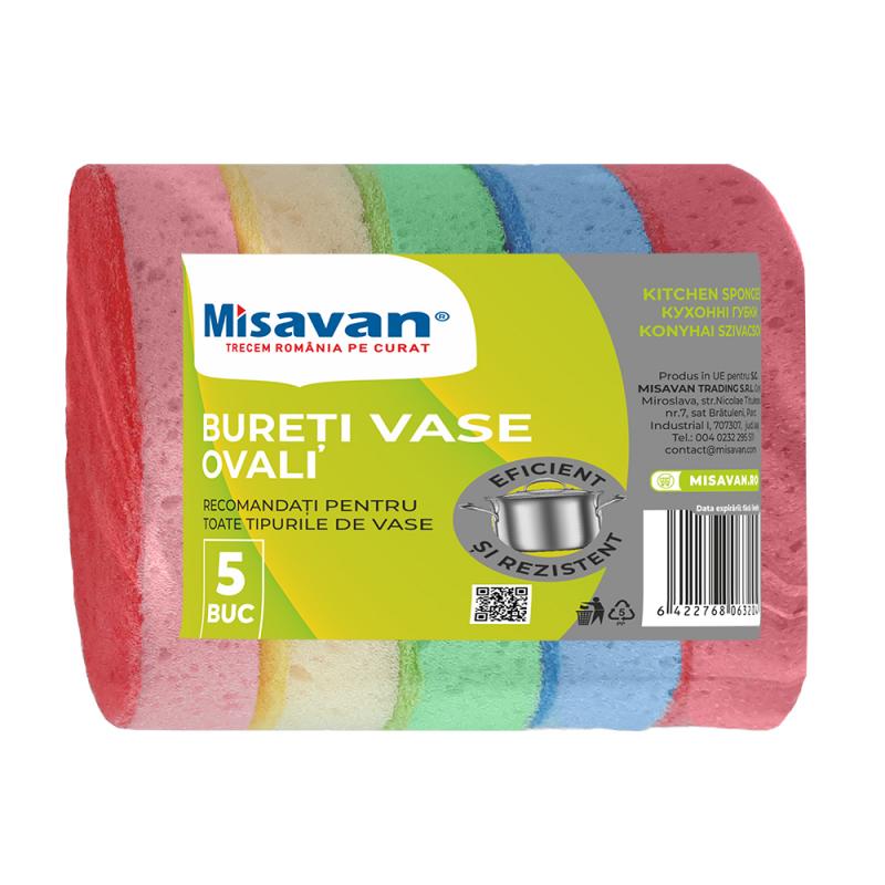 Burete vase oval Misavan, 5 bucati/set