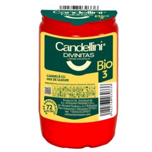 Candela plastic Candellini BIO 3 Rosu