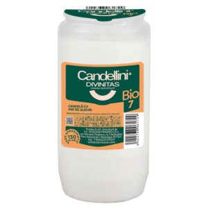 Candela plastic Candellini BIO 7 Alb