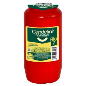 Candela plastic Candellini BIO 7 Rosu