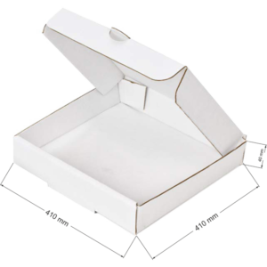 Cutie pizza alba, interior alb, 41*41*4cm, 100 buc/set