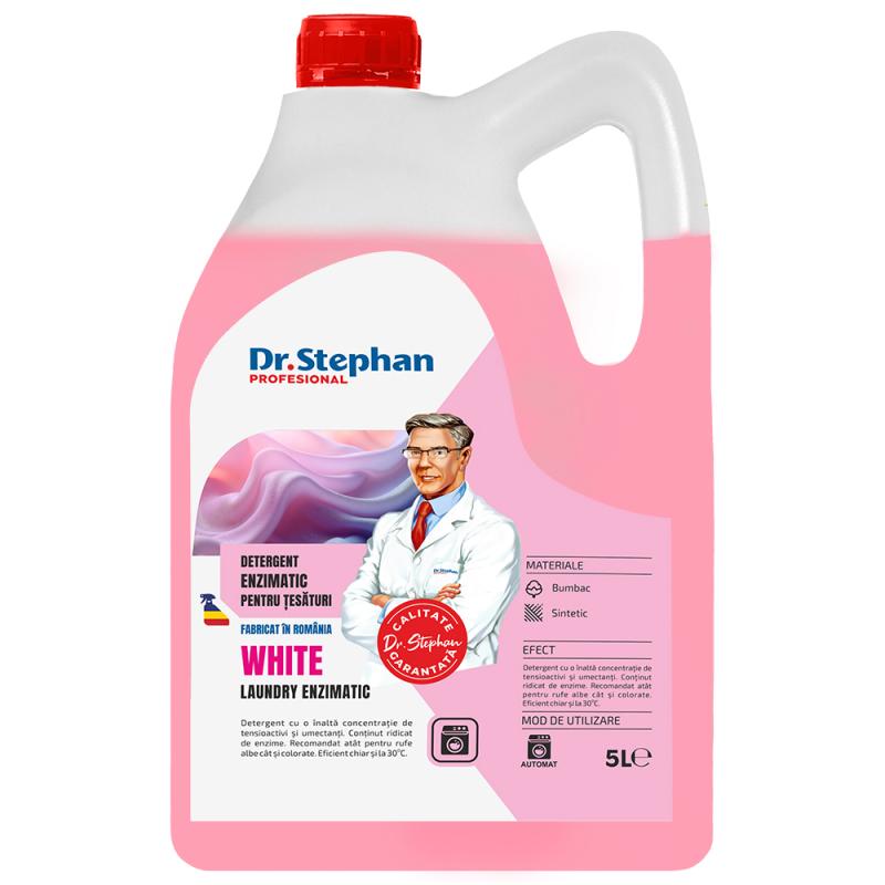 Detergent lichid rufe albe Dr. Stephan White Laundry Enzimatic 5l
