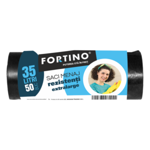 Saci menajeri Fortino 35l, 50buc/set, negri