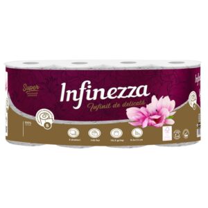 Hartie igienica Infinezza, Magnolie, 3 straturi, 8 role