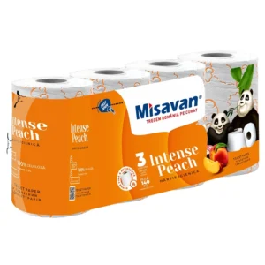 Hartie igienica Misavan, Piersica, 3 straturi, 8 role