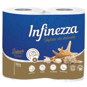 Hartie igienica Infinezza, Marino, 3 straturi, 4 role
