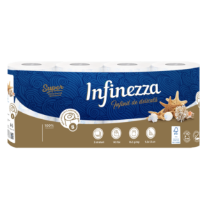 Hartie igienica Infinezza, Marino, 3 straturi, 8 role