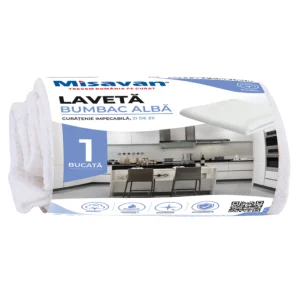 Laveta bumbac universala Misavan, 40*60cm, 1 buc/ set, alba