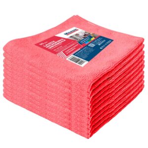 Laveta microfibra Misavan Universala, 40*40cm, 10buc/set, rosu