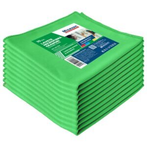 Laveta microfibra pentru geam Misavan, 40*40cm, 10buc/set, albastra, verde