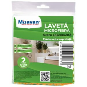 Laveta microfibra super absorbanta Misavan, 20*17cm, 2 buc/set