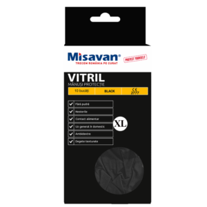 Manusi Vitril Negre 10/Set Xl