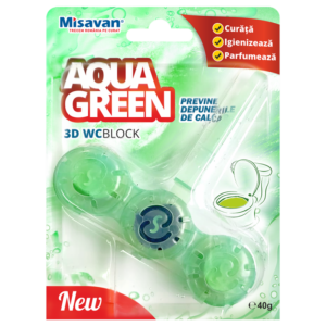 Odorizant toaleta Misavan Aqua Green 3D 40g