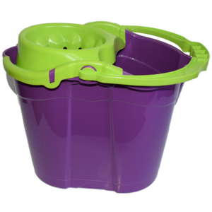 Galeata cu storcator Misavan, mov+verde, 14l