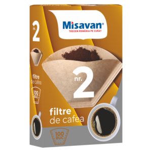 Hartie filtru cafea Misavan, nr. 2, 100 buc/ cutie