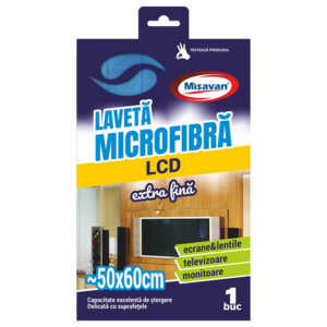 Laveta microfibra pentru ecrane LCD Misavan, 60*50cm, 1buc/set