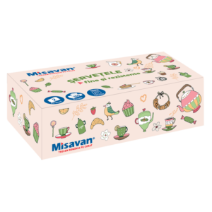 Servetele in cutie Misavan, Tea, 2 straturi, 150 bucati/cutie
