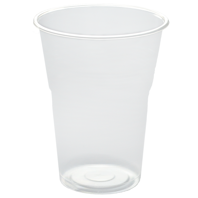 Pahare plastic transparente, 400ml, 50 buc/set