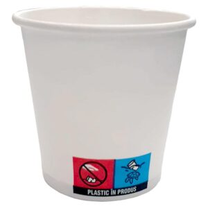 Pahare carton 4Oz, albe, 120ml,  50 buc/set