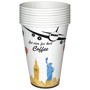 Pahare carton 7Oz, 200ml, 50 buc/set