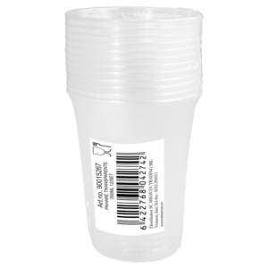 Pahare plastic transparente, 350ml, 12 buc/set