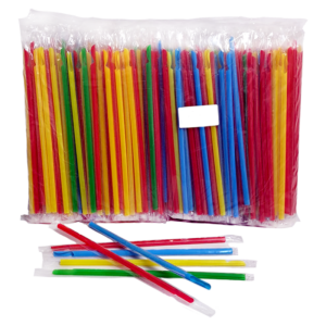 Paie reutilizabile cu lingurita ambalate individual, color, 500 buc/set