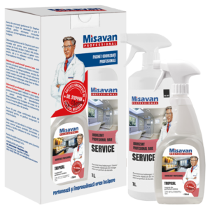 Pachet odorizant baie Dr. Stephan Service 1l + odorizant camera Dr. Stephan Tropical 750ml