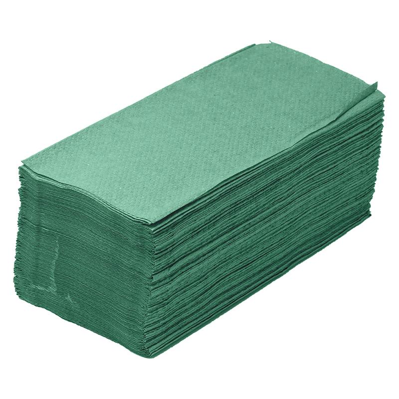 Prosoape hartie pliate V, Standard, verde, 1 strat, 20 set/bax, 180 buc/set