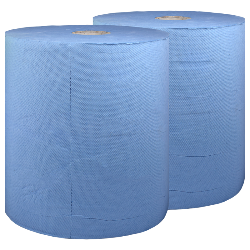 Prosop celuloza industrial Blue, 3 straturi, 2 role/ pachet, 500 foi
