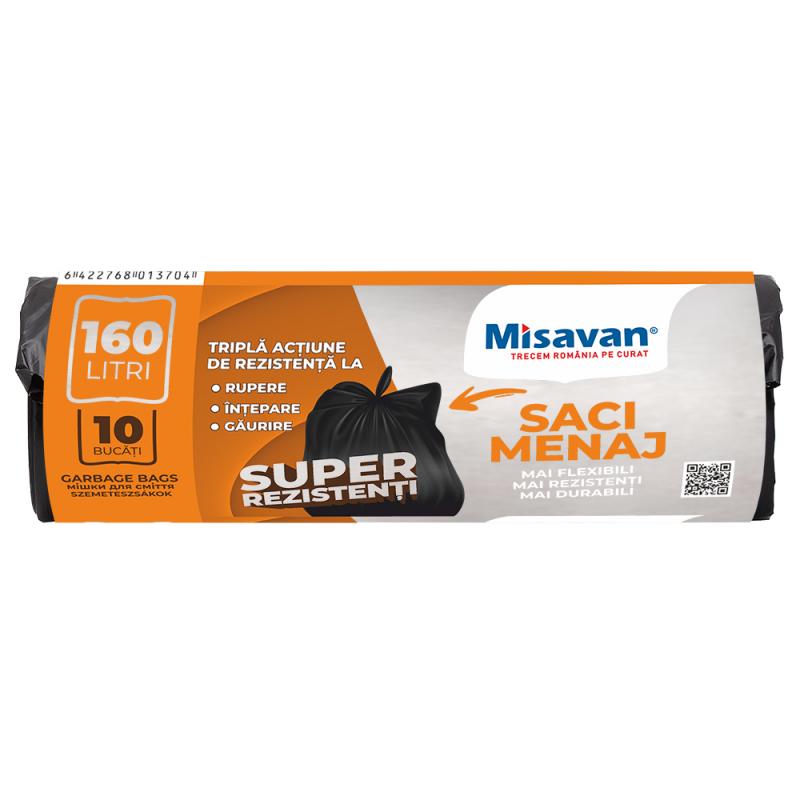 Saci menajeri Misavan 160l, 10 buc, negru