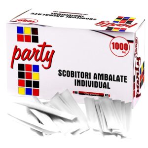 Scobitori bambus ambalate individual, 1000 buc/set