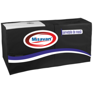 Servetele masa laminate Misavan 33*33cm, 2 straturi, 120 buc/ set NEGRU