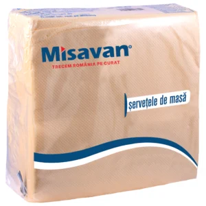 Servetele masa Misavan, crem, 2 straturi, 33x33cm, 40 bucati/set