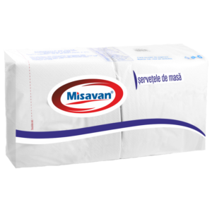 Servetele masa Misavan 33*33cm, 2 straturi, 250 buc/ set, WHITE